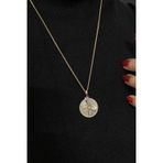 Aslı Gold Kalemli Madalyon Altın Yıldız Kolye (KLY1284)