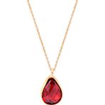 Aslı Gold Kırmızı Taşlı Minimal Altın Kolye (KLY0234)