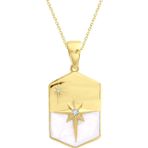 Aslı Gold Künye Model Altın Unisex Yıldız Kolye (KLY1628)