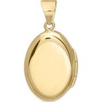 Aslı Gold Oval Düz Model Altın Madalyon Kolye Ucu (UC0062)