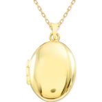 Aslı Gold Oval İşlemesiz Altın Madalyon Kolye (KLY0196)