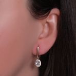 Aslı Gold Oval Sallantılı Altın Küpe (KP0114)