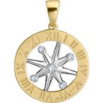 Aslı Gold Roma Rakamlı Altın Pusula Kolye Ucu (UC0167)