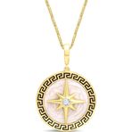 Aslı Gold Sedef Mineli Kuzey Yıldızı Altın Kolye (KLY1496)