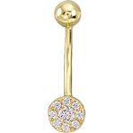 Aslı Gold Spor Model Taşlı Altın Göbek Piercingi (PC0080)