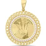 Aslı Gold Taç Model Altın Erkek Madalyon Kolye Ucu (UC0355)