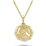 Aslı Gold Taşlı Altın Kartal Erkek Kolye (KLY1084)
