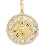 Aslı Gold Taşlı Altın Madalyon Aslan Kolye Ucu (UC0273)