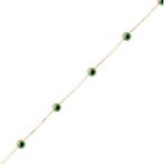 Aslı Gold Yeşil Göz Altın Halhal Bileklik (BLK0061)