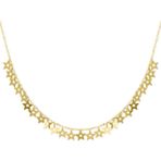 Aslı Gold Yıldız Pullu Altın Tasarım Kolye (KLY0449)