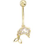 Aslı Gold Yunus Model Altın Göbek Piercing (PC0041)