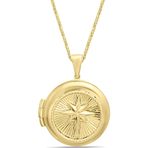 Aslı Gold Yuvarlak Altın Yıldız Model Madalyon Kolye (KLY1611)