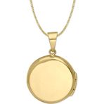 Aslı Gold Yuvarlak Düz Altın Madalyon Kolye (KLY1003)