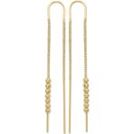 Aslı Gold Zincirli Sallantılı Altın Miranda Küpe KP0403