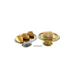 Aslı Hediyelik Lüx 2 Renk Yuvarlak Gold Ayaklı Kek, Pasta, kurabiye,Tatlı, ikramlık, Çeyizlik Sunum Servis Standı