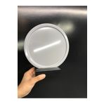 Aslı Hediyelik Metal Gri Tek Kişilik Dekoratif Çay, Kahve Ve Pasta Servisi Sunum Tepsisi 23 Cm