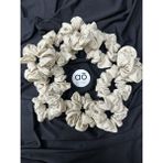 Aslı Özgün 10'lu Krem Rengi Scrunchie Saç Toka Seti (Kına, Nişan, Bride To Be Hediyelik)