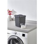 ASlife Home Ölçek Kabı Hediyeli Örgü Deterjan Kutusu 5 Litre Siyah