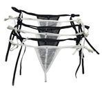 ASM1231 Kadın 6 Li Renkli Tül Enna String Tanga