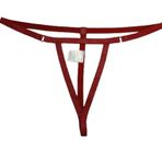 ASM1279 Kadın Kımızı Özel Bölgesi Açık G-String