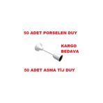 Asma Tij Duy Porselen Gövde Kablolu E 27 50 Adet