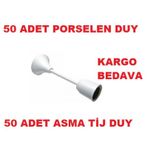 Asma Tij Duy . Tij Duy Porselen Gövde Kablolu E 27 50 Adet