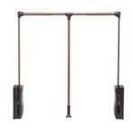 Asmak Çekme Dolap Çubuğu, Uzatılabilir Kumaş Askı, Ayarlanabilir 540-1250mm, Pnömatik Tamponlu, Asmak İçin Yük Taşıyan 20KG (Kahverengi, 690-920mm)
