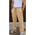 Asmedo Erkek 3 Iplik Kışlık Pamuklu Oversize Bağcıklı Düz Paça Cepli Eşofman Altı Pantolon - 2XL - Bej