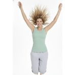 Asmedo Kadın Fitilli Atlet Sıfır Yaka Slim Fit Arka Baskılı Spor Atlet - Mint Yeşili