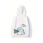 Asmedo Sevgililer Günü Baskılı Oversize Kapüşonlu Sweatshirt Hoodie - Beyaz
