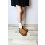 asmi shoes Kadın Rose Taba İçi Tüylü Düz Taban Ayakkabı - Yarım Bot