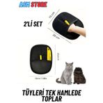 asmstore 2'li Set Kedi Köpek Yeni Nesil Tüy Temizleme Eldiveni Koltuk Halı İçin Pratik Çözüm