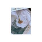 Asna Jewellery Kadın Pembe Kuğulu Gold Çelik Kolye Zirkon Taşlı Özel Tasarım Şıklığıyla