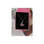 Asna Jewellery Kadın Pembe Kuğulu Gümüş Çelik Kolye Zirkon Taşlı Özel Tasarım Şıklığıyla