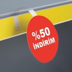 Aso Endüstriyel 100 Adet Wobbler Tutucu İki Ucu Yapışkanlı Plastik Şerit Sallangaç (17x1 cm)