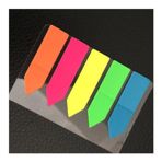 Aso Medya 5 Renkli Plastik Ayraç, indeks, Seperatör, PVC, (Ok Uçlu), 100 adet