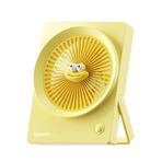 Asonic AFN23 Şarj Edilebilir Mini Vantilatör - Sevimli Karikatür Figürlü Masaüstü USB Fan, 3 Hız Kademeli Taşınabilir Kişisel Masa Fanı