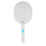 Asonic As-A26 Beyaz 3000V Raket Tipi Uv Mor Işıklı 1200Mah Bataryalı Şarj Edilebilir Katlanabilir Sinek Öldürücü(1923)