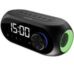 Asonic AS-W6 1200mAh Siyah 5 W USB AUX Bluetooth Kablosuz Taşınabilir Batarya Alarmlı Saat Derece ve Speaker