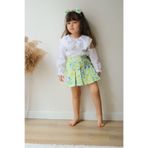 Asortix Kız Çocuk Bebe Yakalı Bluz Çiçek Desenli Pileli Etek Takım-J3017-JLB-060