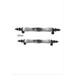 Asos Model Gül Desenli Beyaz Porselen Mobilya Kulp - 12.8 Cm