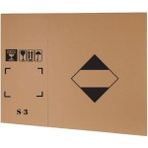 Aspak 37X29,5X25 cm S-3 Uyarı Sembolü Baskılı Mini Kargo Kolisi - Çift Oluklu-10 Adet