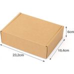 Aspak Kraft Kutu 23,2X18,4X6 cm E-Ticaret Kargo Kutusu 25 Adet Dayanıklı ve Geri Dönüştürülebilir - 4 x 6 cm