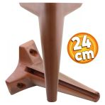 Aspen Lüks Mobilya Kanepe Koltuk Tv Ünitesi Konsol Yükseltici Ayağı Ayakları 24 Cm Ahşap Desenli