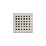 Aspera 2 Adet Paslanmaz Çelik Kare Delikli Banyo Yer Süzgeç Izgarası Üst Kapak 9.5X9.5 Cm