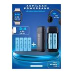 Aspilsan Powerbank + 4 Adet A28 Pil