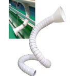 Aspiratör Hortumu, 3 inç Hava Ekstraktı için Esnek Kanal Hortumu, Lehimleme Dumanı Giderme için Kaputlu Kol, Yuvarlak Nozul Duman Borusu (7.5cm Renk 140cm/55.1'')