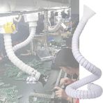 Aspiratör Hortumu, Hortumlu Plastik Toz Çıkarma Tüpü Seti, Duman/Duman Çıkarma için Esnek Duman Toplayıcı Kanalı, 2 "3" Dia Ventilat Egzoz Borusu (Beyaz, Id 45mm - L200cm(6.6ft))