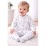 Aspo Baby Kids Pijama Takım Kız Erkek Bebek - Beyaz - 9 - 12 Ay