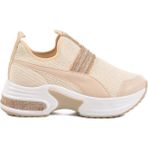 Aspor Bej Taşlı Kadın Sneaker - Renkli